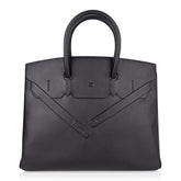 Shadow Birkin 35 Bag Limited Edition Black Swift Leather New