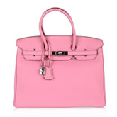 Birkin 35 Bag rare 5P Pink Togo Palladium Hardware