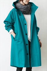 Wasserdichter Trenchcoat mit Kapuze