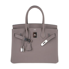 Birkin 30 Bag Gris Asphalte Togo Leather with Palladium Hardware