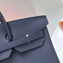 Birkin 30 Retourne in Etoupe Suede Grizzly with White Stitching (Gold Hardware)
