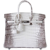 Birkin 25 Bag Blanc Himalaya Exquisite Jewel Palladium Hardware