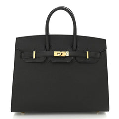 Birkin Sellier 25 Black Epsom Leather Gold Hardware