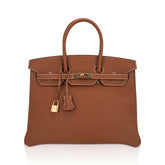 Birkin 35 Bag Gold Togo Leather with Gold Hardware