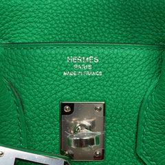 Verso Birkin 25 Bag Bamboo & Caramel Togo Leather with Palladium Hardware