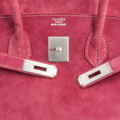 Birkin 35 Bag Fuchsia Pink Doblis Palladium Rare