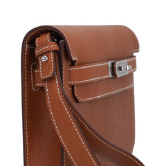 Kelly Depeches 25 Pouch Fauve Galop D’Vache Palladium Hardware