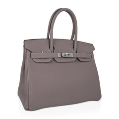 Birkin 30 Bag Gris Asphalte Togo Leather with Palladium Hardware
