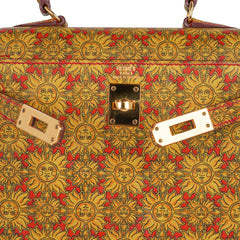 Vintage Mini Kelly 20 Bag Sellier Soleil Box Leather with Gold Hardware