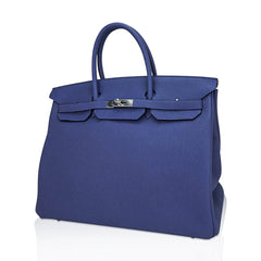 Limited Edition Birkin 40 Bag Blue de Prusse Togo Leather with Palladium Hardware