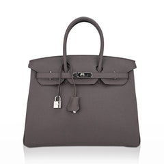 Birkin 35 Bag Etain Togo Leather with Palladium Hardware