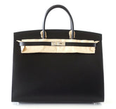 Birkin 40 Bag Sellier Black Vache Hunter/ Veau Evercalf Limited Edition