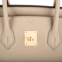 Birkin 35 HSS Bi-Color Bag Trench / Rose Jaipur Brushed Gold Hardware