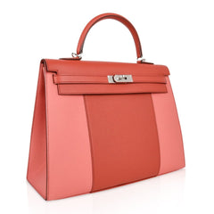 Kelly 35 Flag Bag Limited Edition Flamingo and Coral Rare