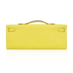 Kelly Cut Bag Clutch Souffre Rare to Find Epsom Leather