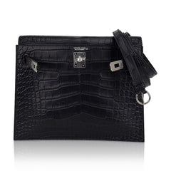 Limited Edition Kelly Danse Bag Matte Black Crocodile