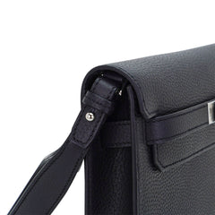 Kelly Depeches 25 Pouch Bag Blue Ocean Togo Leather with Palladium Hardware
