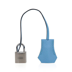 Kelly Sellier 25 Bag Blue Celeste Palladium Epsom Leather