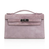 Kelly Pochette Lilac Doblis Suede Palladium