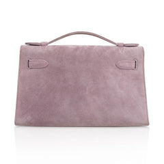 Kelly Pochette Lilac Doblis Suede Palladium