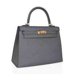 Kelly Sellier 25 Bag Vert Amande Gold Hardware Epsom Leather