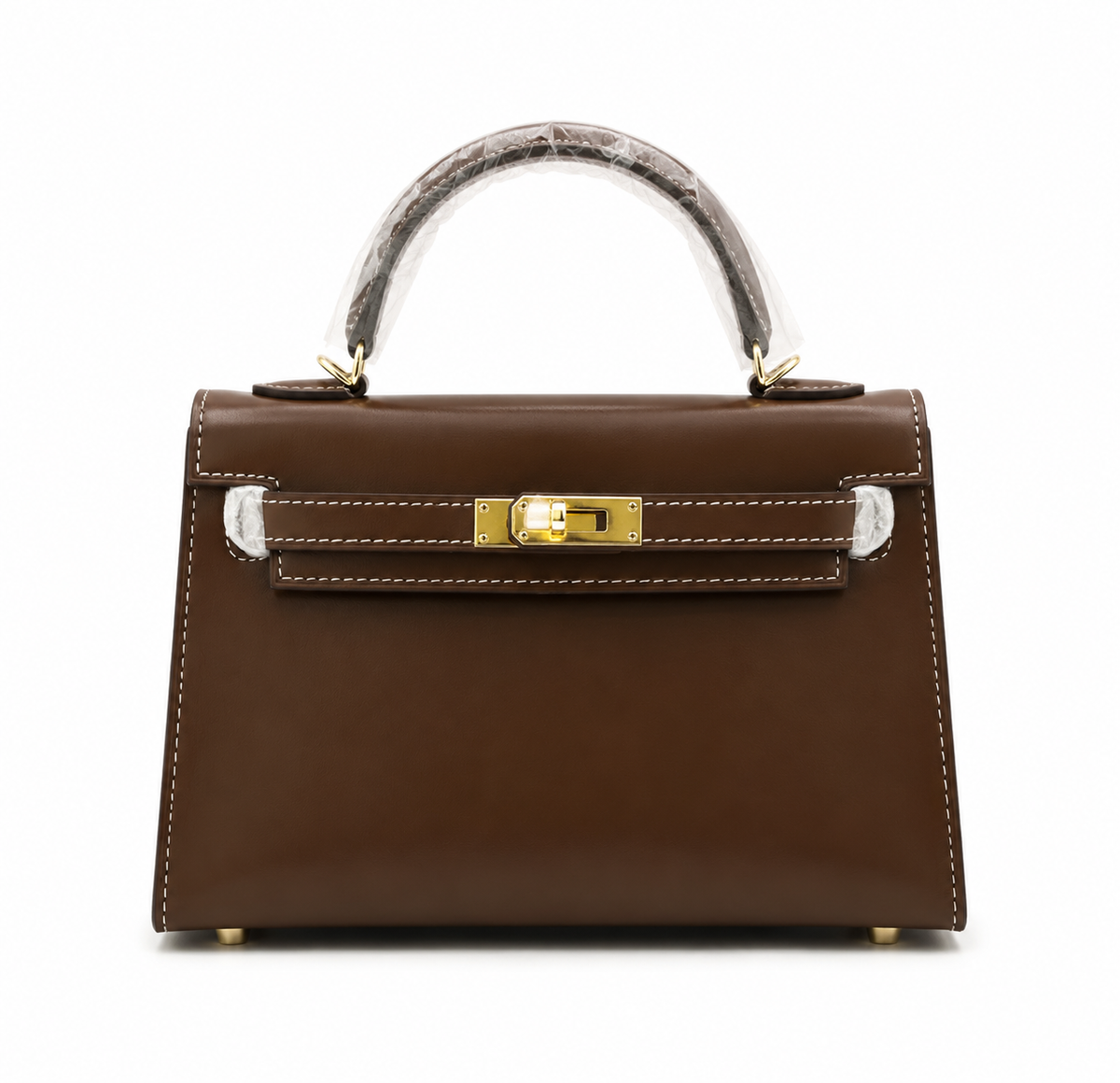 Kelly Sellier 19cm & 22cm & 25cm Ebene Box Calf Leather Gold Hardware & Palladium Hardware Women Handbag