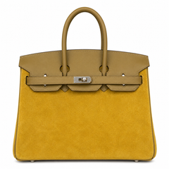 Mini Birkin 25cm Grizzly Edition in Weimaraner Beige & Suede (Silver Hardware)