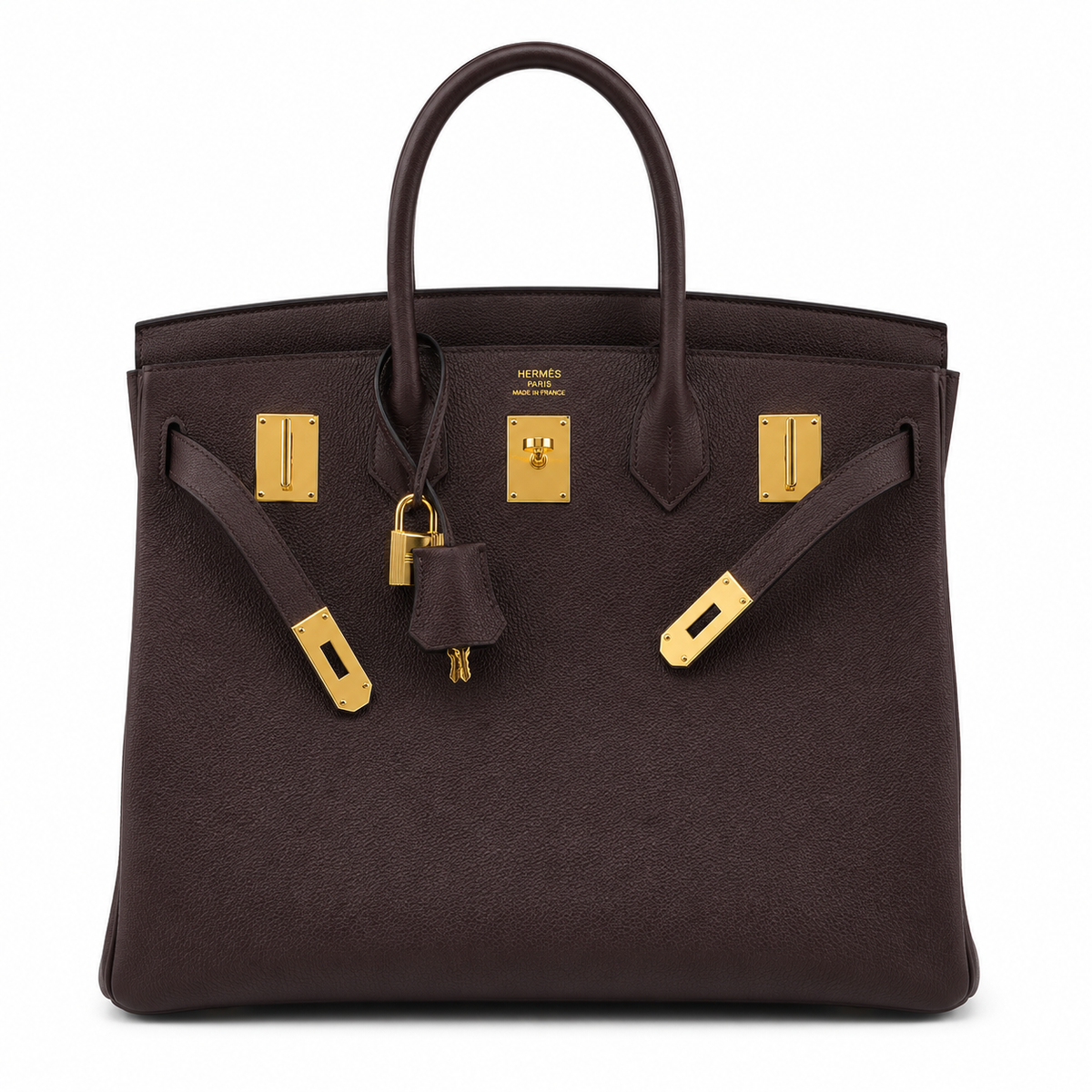 Large Birkin HAC 40cm Men's Tote in Premium Chocolate Brown Togo Cowhide