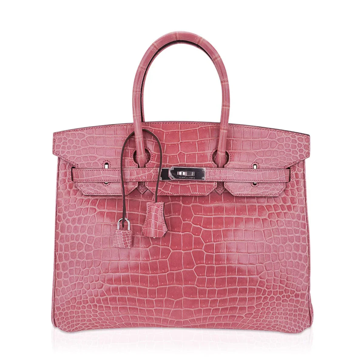 Birkin 35 Rose Indien Porosus Crocodile Bag – Rare Retired Color