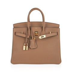 Birkin 25 Bag in Chai Togo Leather with Gold Hardware