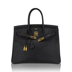 Birkin 35 Bag Black Epsom Leather with Gold Hardware
