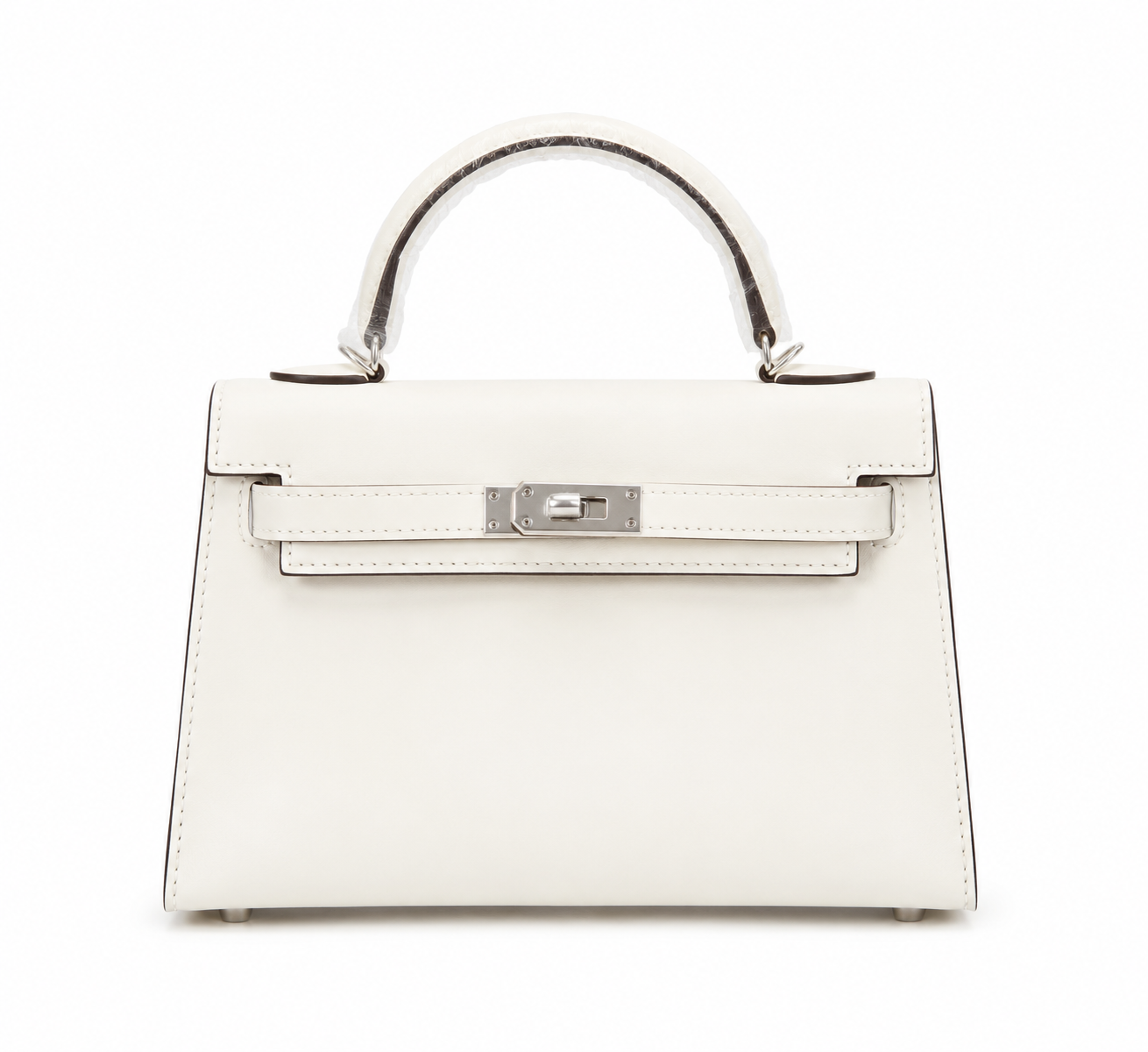 Kelly Sellier 19cm & 22cm & 25cm Craie Box Calf Leather Gold Hardware & Palladium Hardware Women Handbag