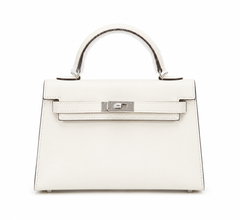 Kelly Sellier 19cm & 22cm & 25cm Craie Box Calf Leather Gold Hardware & Palladium Hardware Women Handbag