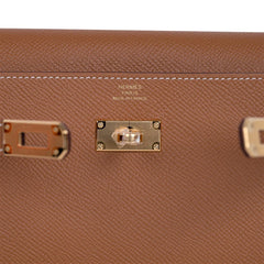 Kelly Classique To Go Wallet Gold Epsom Gold Hardware New w/Box