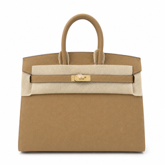 Birkin 25 Sellier 4B Biscuit Epsom Gold Hardware