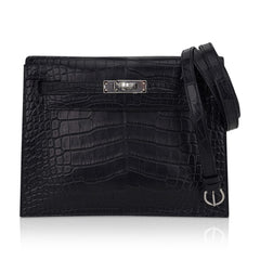 Limited Edition Kelly Danse Bag Matte Black Crocodile