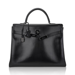 Limited Edition Kelly 32 Bag So Black Box Leather